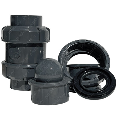 Обратный клапан шаровый d75 уплотнение EPDM AQUAVIVA, Россия